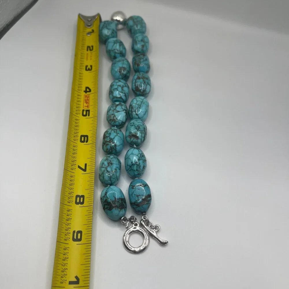 ATI 925 Sterling Silver Turquoise Spiral Pendant Round‎ Stone – Artisan Design